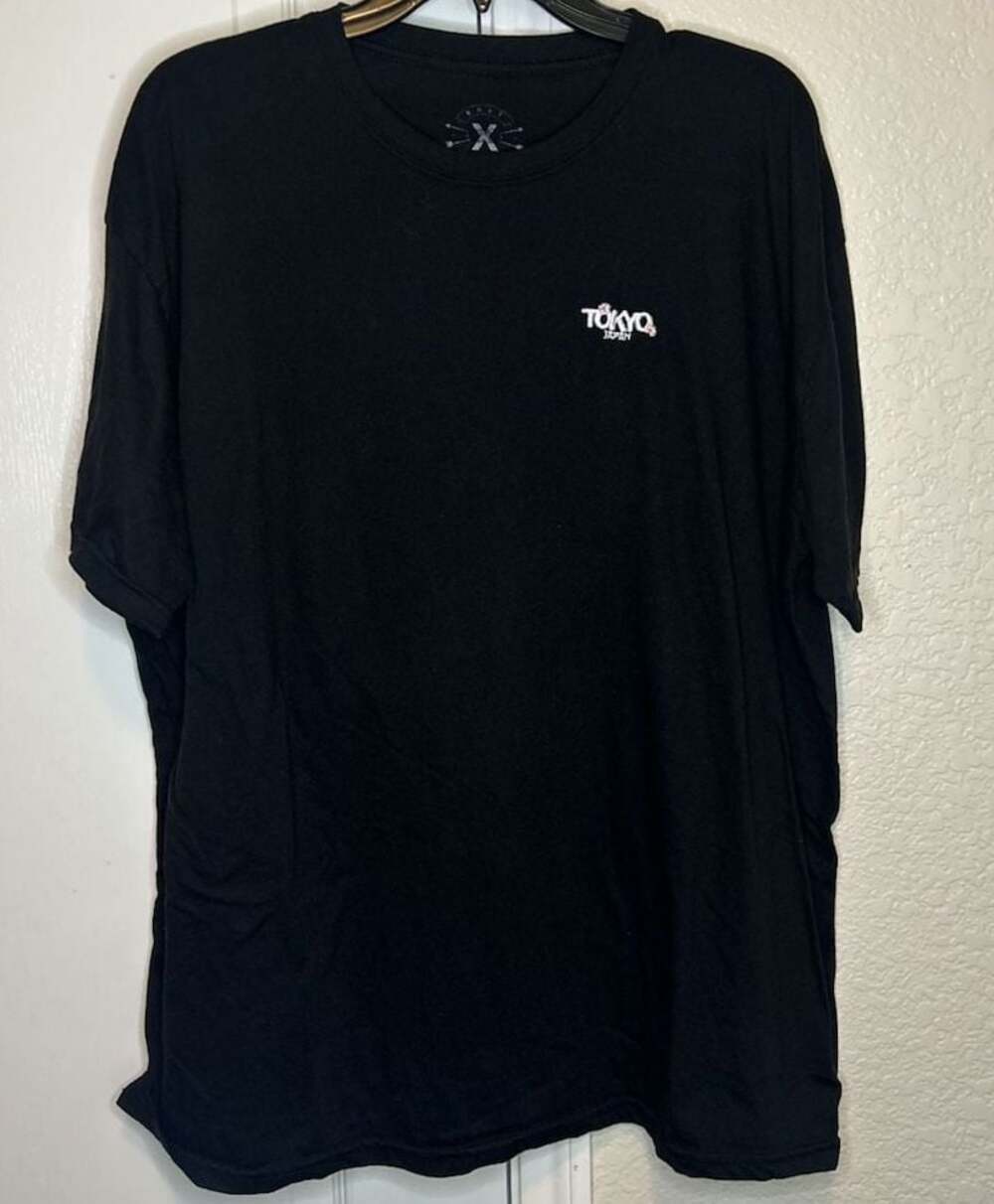East West Tokyo Japan Graphic T-Shirt Black 2XL